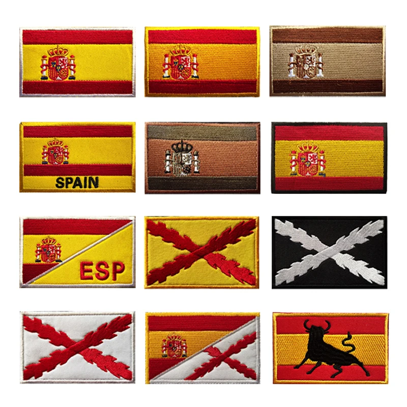 Parche táctico calavera toro bordado – Bandera España