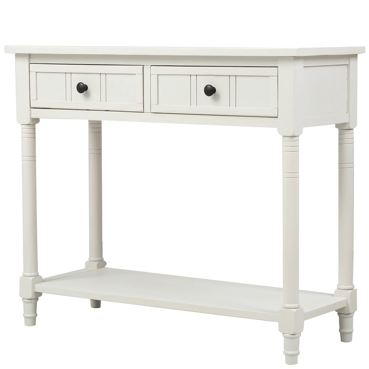 Five Colors Console Table 	 End Table Traditional Design with Two Drawers and Bottom Shelf Acacia Mangium US Warehouse