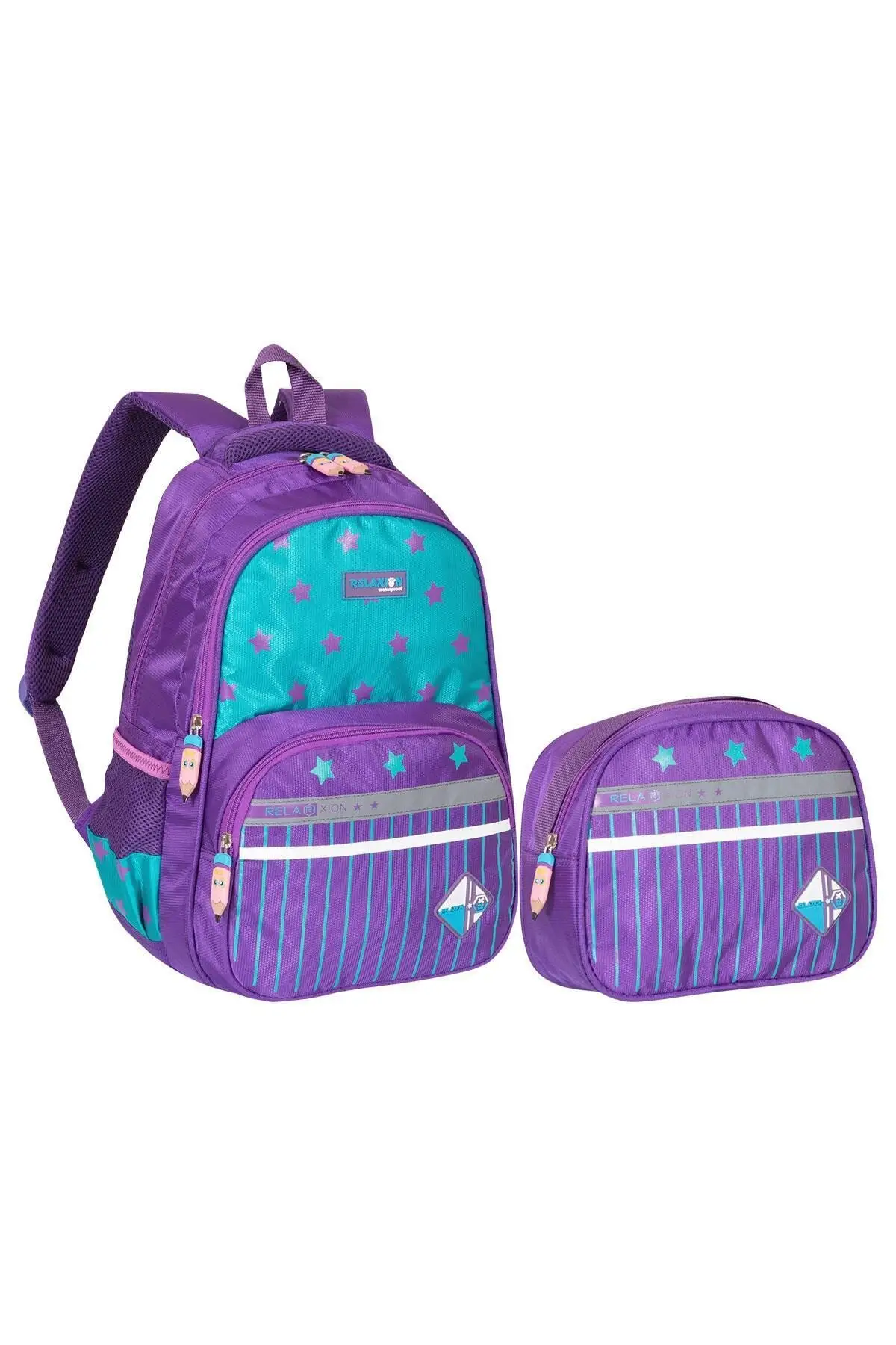 Fed Up Primary School Backpack Purple Turquoise Hcrlx1320