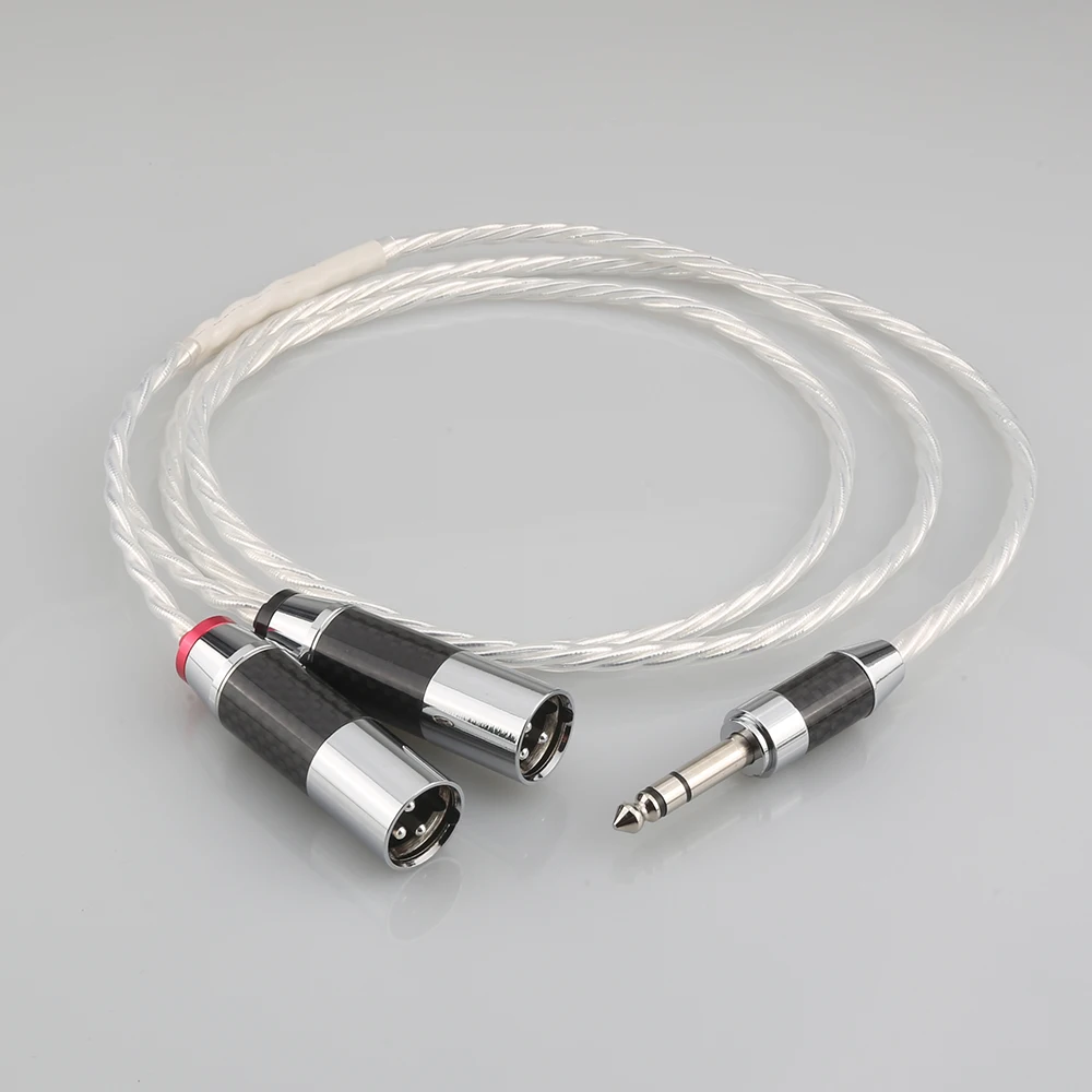 

Audiocrast HI-End 6.35mm 1/4" TRS Male to 2XLR Female Microphone Stereo Audio Y Cable Carbon Fiber Rhodium Plated Wire Cord