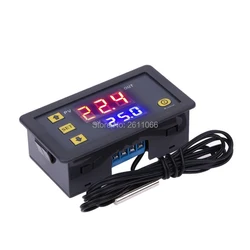 W3230 12V 24V AC110-220V Sonda linea 20A Digitale di Controllo della Temperatura Display A LED Termostato Con Il Calore/di Controllo di Raffreddamento strumento