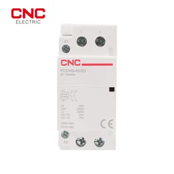 CNC YCCH6 2P Din Rail Mounted Household Modular AC contattore 25/40A 1NO 1NC 2NO 2NC 220/230V 50/60Hz per Smart Home House Hotel