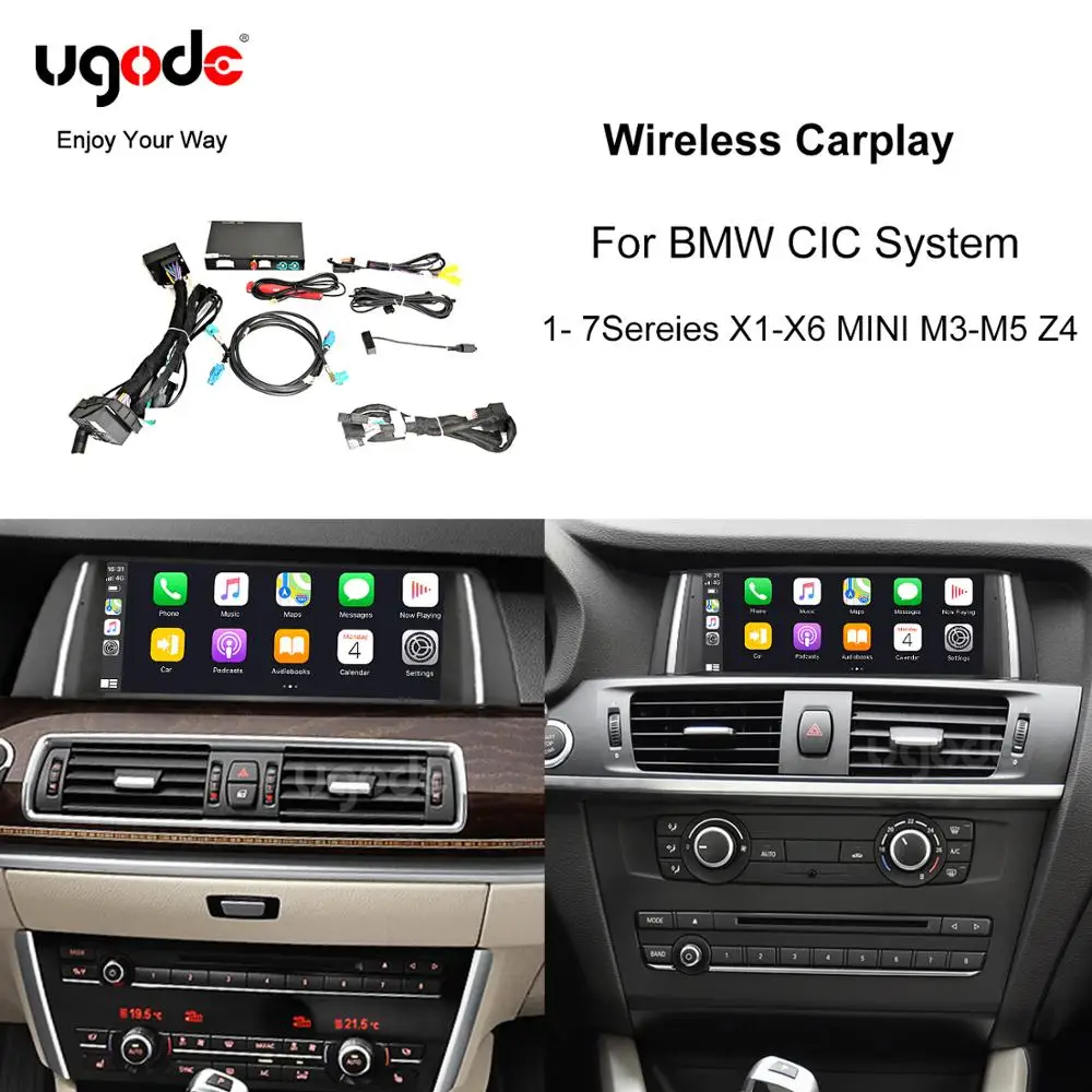 Ugode wireless Car play carplay inerface box For Apple iOS Android Auto mobile for BMW NBT OE Radio Screen