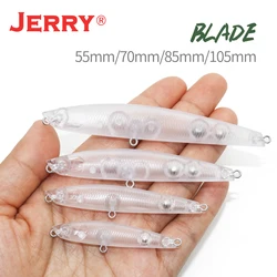 Jerry Blade Blank Body Unpainted Lure Floating Topwater Ultralight Hard Baits 10pcs Pencil Plastic Fishing Tackle