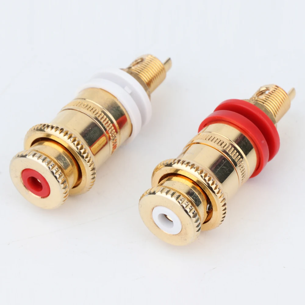 High-end BP1115 Gold Plated Speaker Binding Posts Terminal Connector Jack Loudspeaker Cable Soeckt