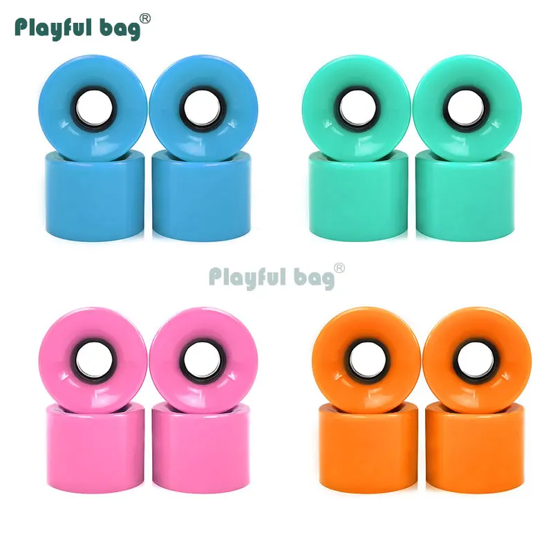 

Playful Bag 4pcs/set 60*45 PU Skateboard Wheels 78A flash wheels Colorful High elastic soft wheel Skateboard Accessory AMA49