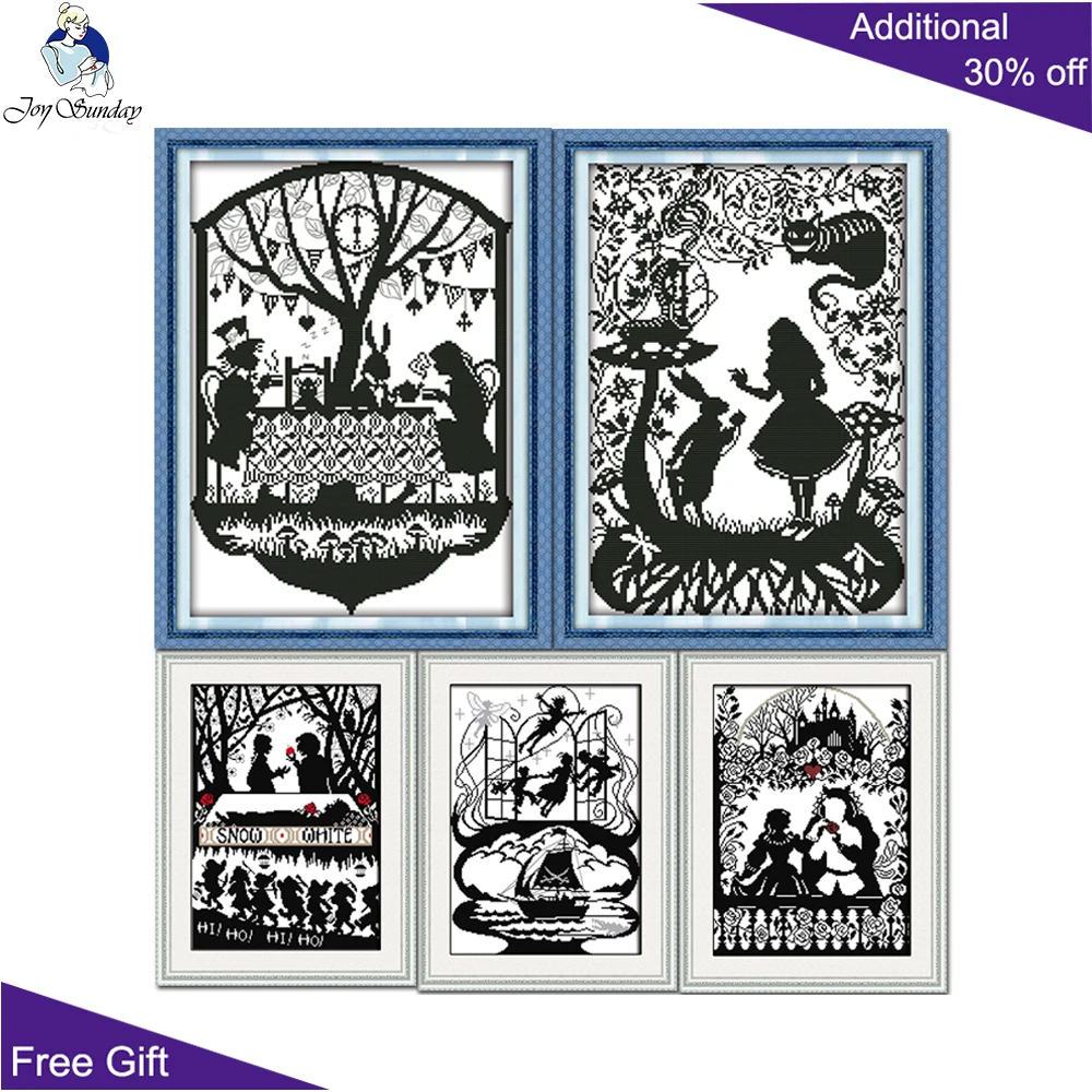 Joy Sunday Fairy Tales decorazioni per la casa a punto croce, bevanda al caffè, fiabe, principessa e principe R892 R893 RA059 RA060 RA061