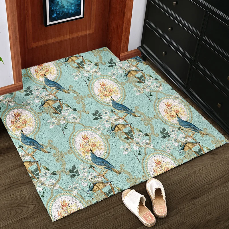 

Hot Chinese Style Doormat Carpet Hallway Living Room Bedroom Bathroom Pvc Kitchen Mats Carpet Non-slip Can Be Cut Custom Doormat