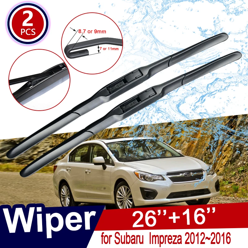 

Front Window Windshield Windscreen for Subaru Impreza WRX STI 2012~2016 Accessories 2013 2014 2015 2016 2Pcs Car Wiper Blade