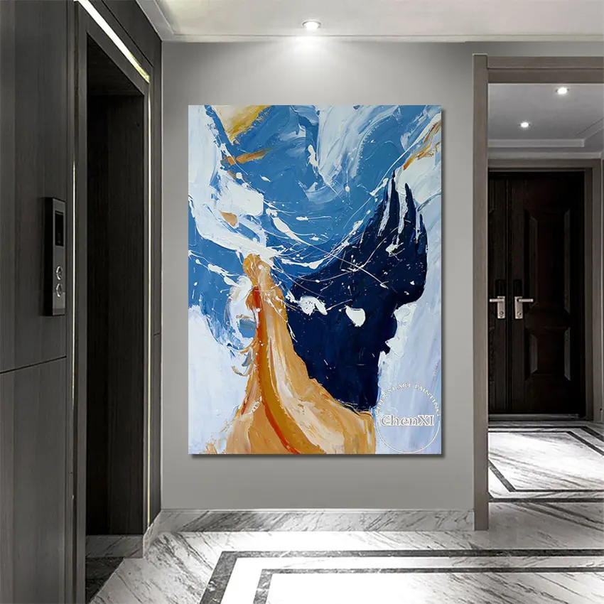 New Artistic Conception Abstract Oil Painting On Canvas In Living Room Modern Wall Art Tea House Decorative Painting Frameless