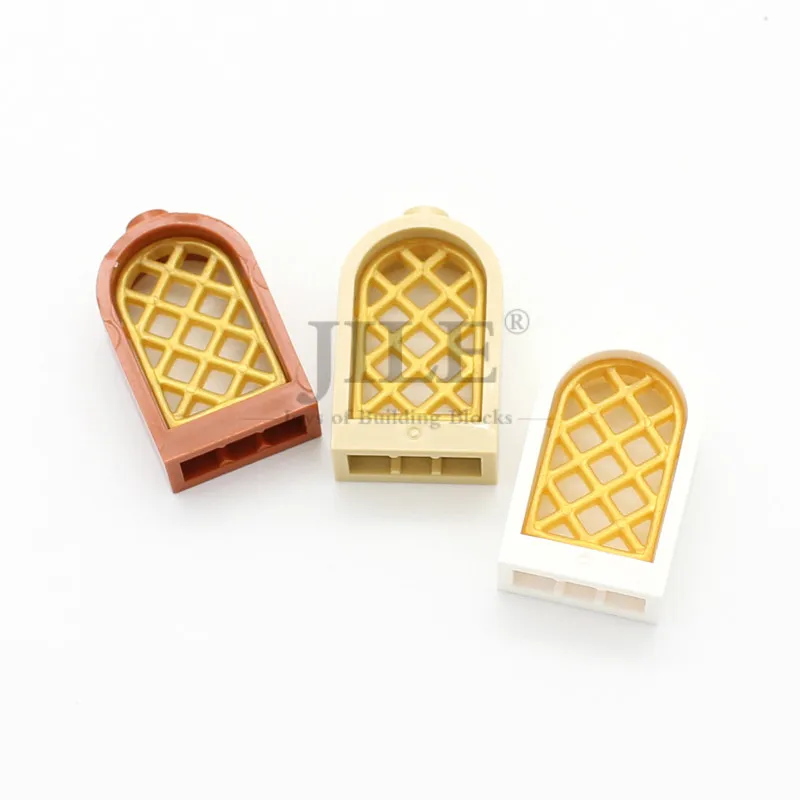 Moc Window Pane Lattice Diamond with Rounded Top 30044 30046 DIY Building Enlighten Block Bricks Compatible Assembles Particles