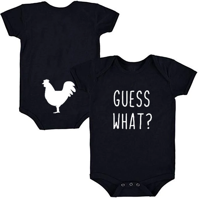 Guess What Chicken Butt Baby Bodysuit Newborn Onesie Infant Toddler Baby Boy Clothes Body Cotton Girls Body Jumpsuit Clothes