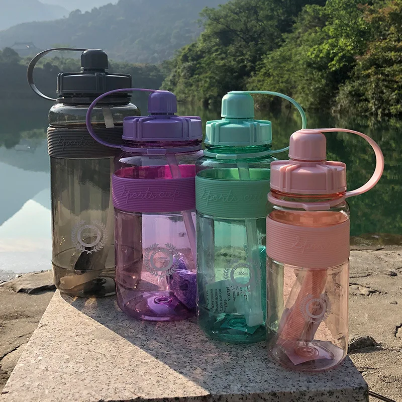 Large Water Bottles 2000ML Portable Outdoor Sports Safety Solid PC Plastic Drinking Cup Birth Gift Men Couple Customized Logo