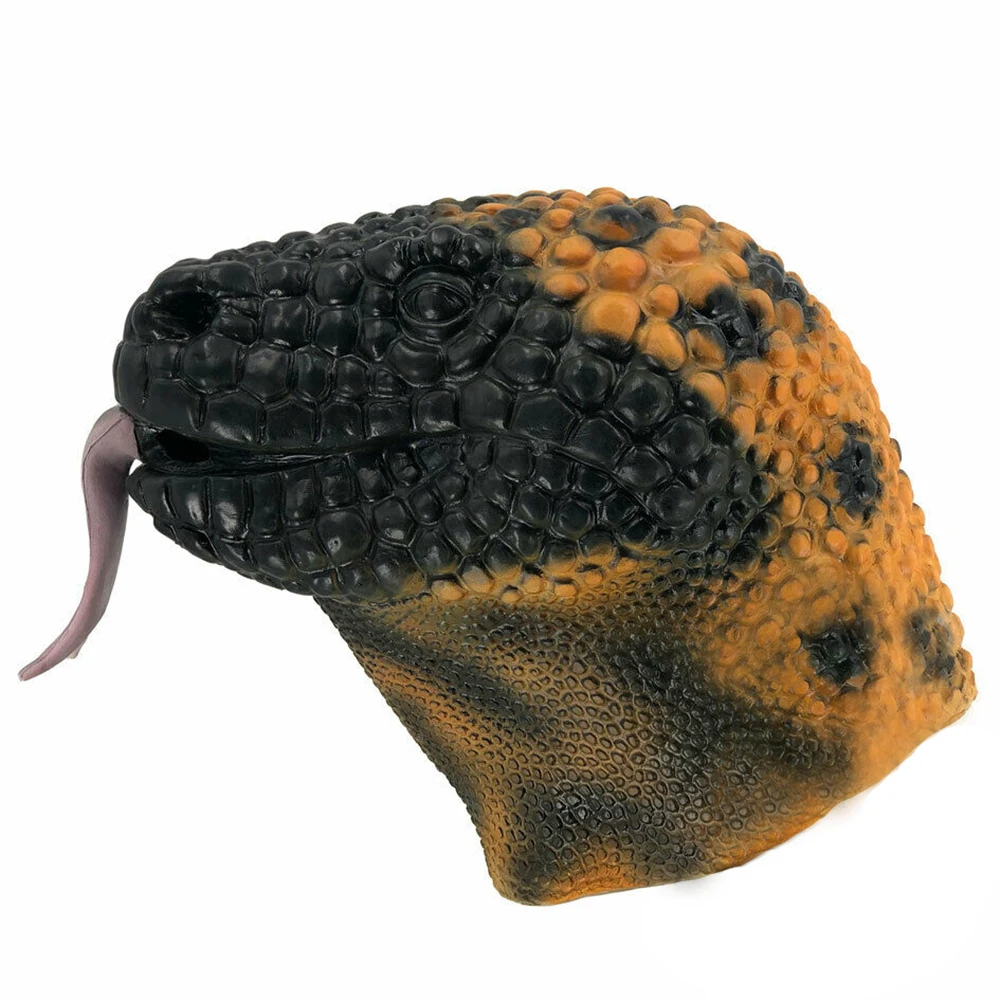 Realistic Lizard Latex Mask Animal Reptile Gila Monster Fancy Props Party Masks