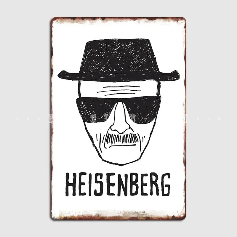 

Heisenberg Sketch Metal Plaque Poster Wall Cave Club Bar Retro Garage Decoration Tin Sign Posters