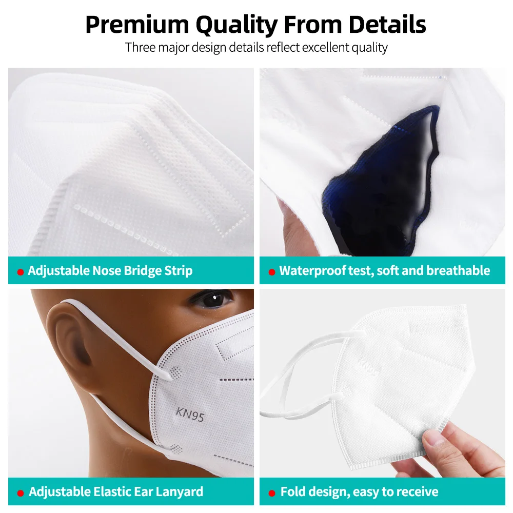 5 Layers Reusable KN95 FFP2 Mask Adult Fabric Mascarillas FPP2 Protective Mouth Face Mask KN95 Filter Respirator FFP2mask Masque