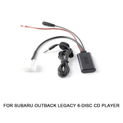 Car Bluetooth AUX Adapter Wireless Audio Phone Call Hands Free Microphone For Subaru Outback Legacy 6-disc CD player