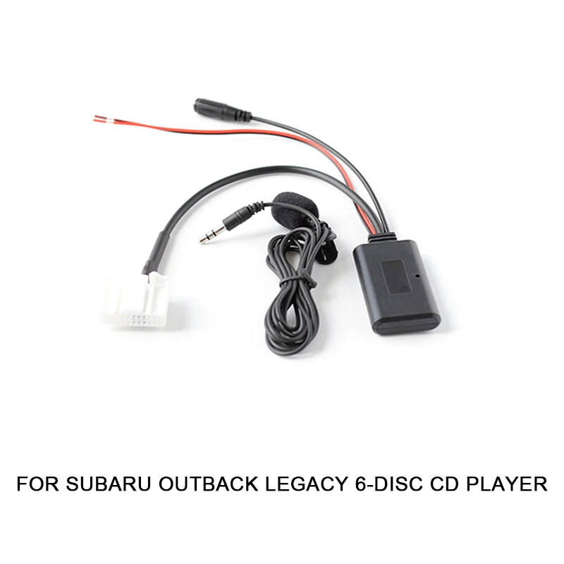 Car Bluetooth AUX Adapter Wireless Audio Phone Call Hands Free Microphone For Subaru Outback Legacy 6-disc CD player