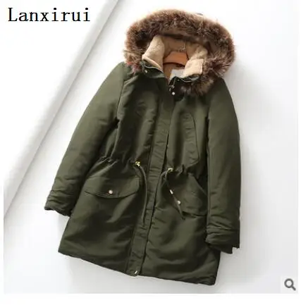 Winter Jacket Women With Large Fur Hooded New Female Long Winter Coat Parkas With Fur Lining Thick Warm Snow Wear