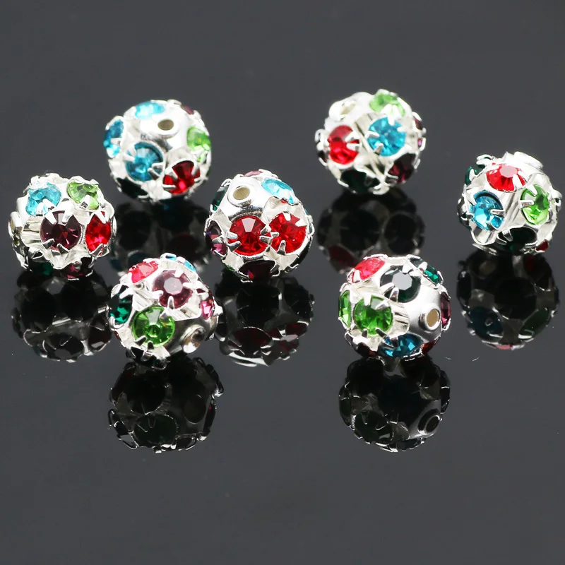 Bayberry Beads 6mm 8mm 50Pcs/Lot Rhinestone Round Balls For Bracelets Necklace Earrings Wholesale Jewelry Diy Crafts Accessories