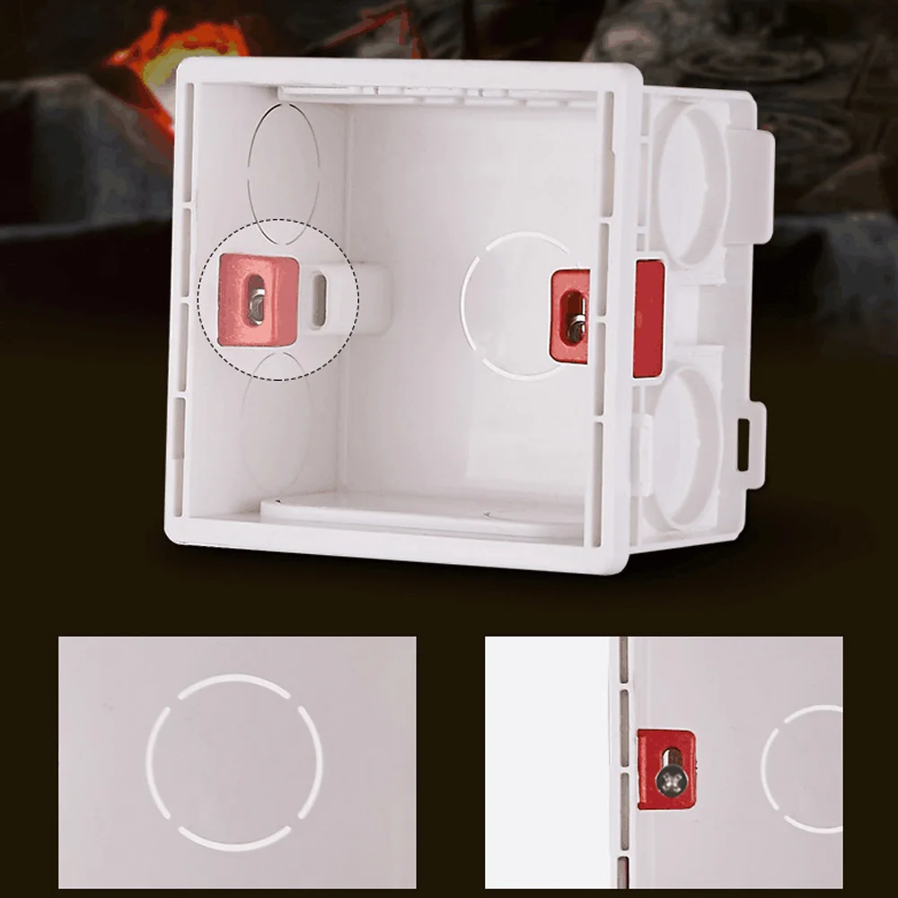 SANDIY Wall Box Electrical Light Switch Socket Junction Stash Bottom Boxes Embedded installation  86Type Universal Cassette