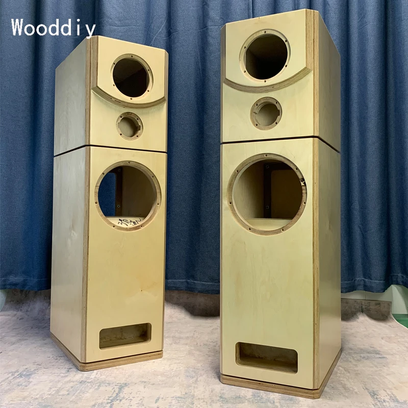 

Wooddiy Customized 6.5/10/4 Inch Three-way Speaker Empty Cabinet Floor Box Labyrinth Structure Baltic Plywood Hifi Diy