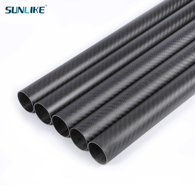 2 PCS 3K Carbon Fiber Tube Length 248mm Diameter 30mm 32mm 33mm 34mm 35mm 36mm 37mm For RC Model Aircraft Drone Accessories