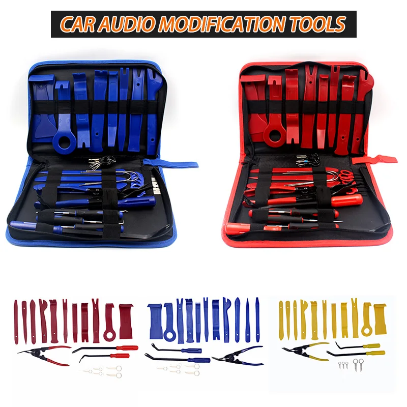 

19/38PCS Hand Tool Car Auto Door Radio Panel Trim Dash Car Audio Disassembly Tool Audio Removal Installer Tool Kit