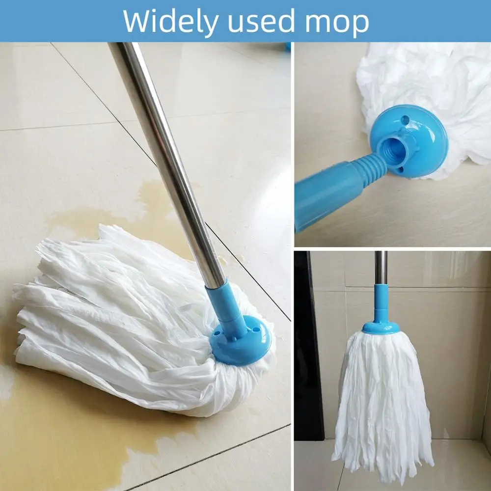 GUANYAO Non-woven Mops Stainless steel Handle Manually Dehydration Mops Circular Household Cleaning mops floor cleaning