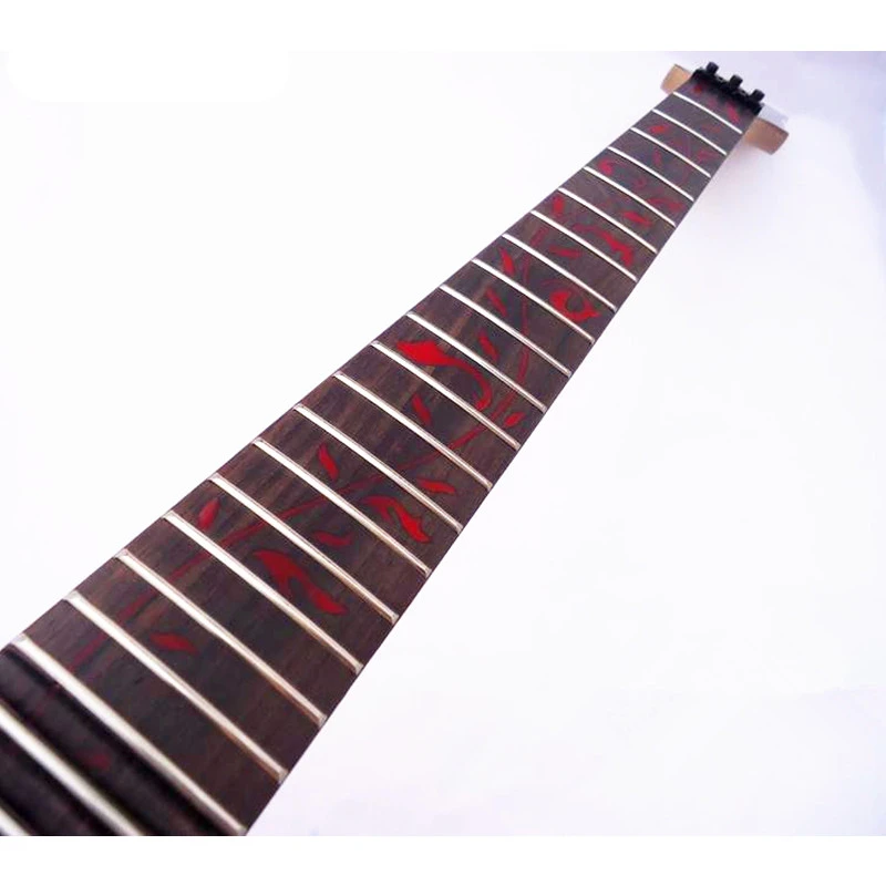 Disado 24 Frets Inlay Red Tree Of Life Electric Guitar Neck Rosewood Fingerboard Guitar Strings Lock Guitar Accessories Parts