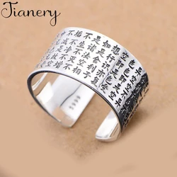 JIANERY Vintage Retro Silver Color Big Buddhism Rings For Women Open Finger Rings Bridal Wedding Jewelry Anillos Mujer