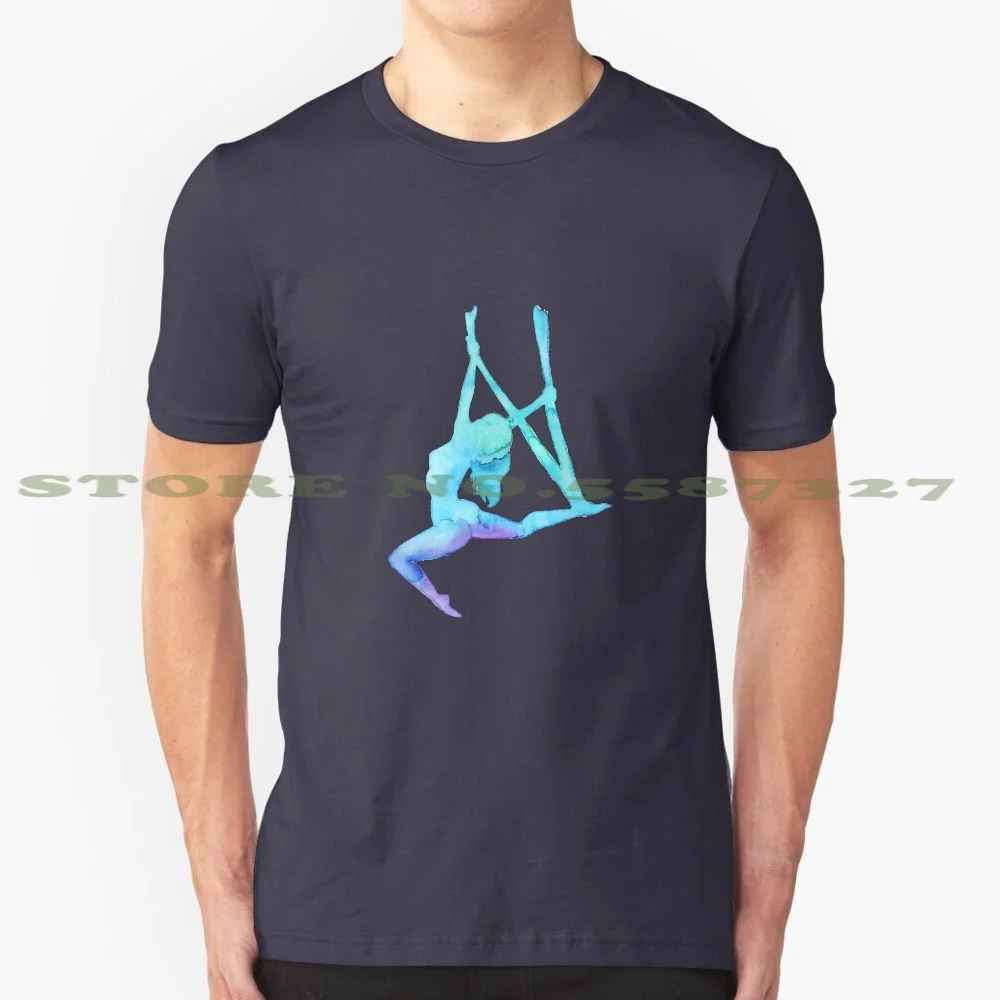 Aerial Girl - Antigravity Yoga 100% Cotton T-Shirt Aerial Silk Aerialist Acrobat Dance Acrobatics Aerial Contortion Aerial