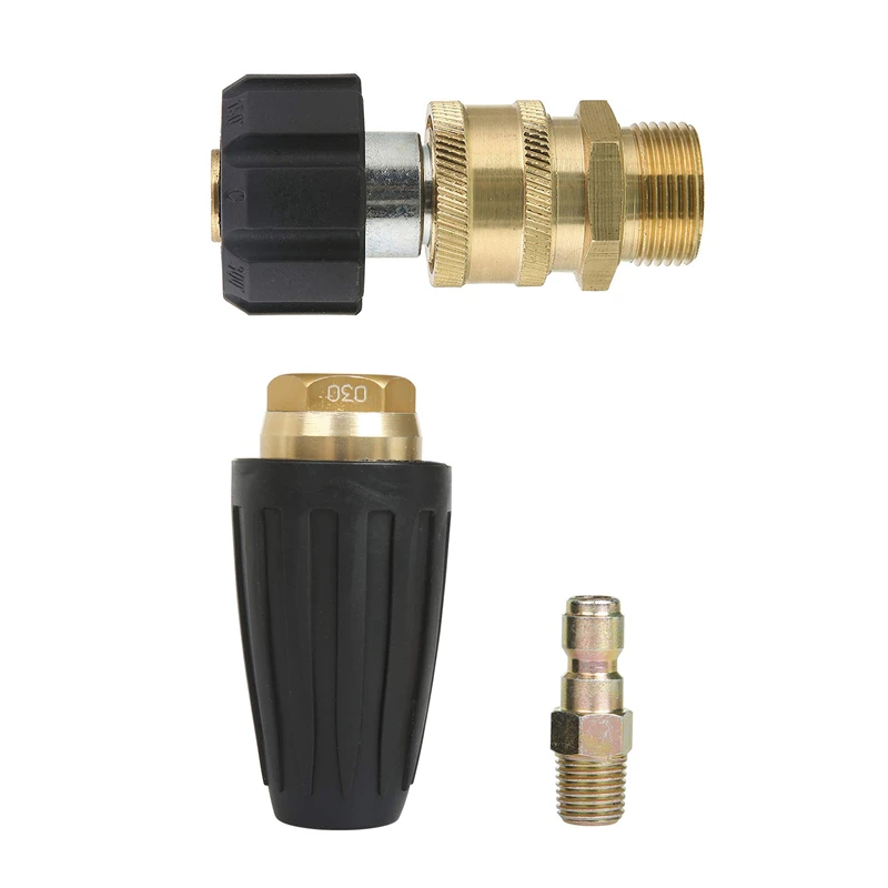 1 Set Universal Pressure Washer Turbo Nozzle 7 1 Set Pressure Washer Adapter Set,Quick Connect Kit,Metric M22 15Mm Female Swivel