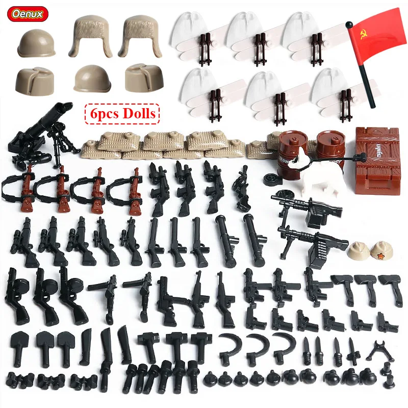 Oenux 2020 Mini Russian ALPHA Force Figures Military Small Building Block Russian Army Soldiers Block Brick MOC Toy Kids Gift image 2