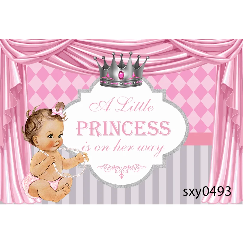 Fondo de fotografía de Princesa Real para niños, telón de fondo de corona dorada para recién nacidos, fiesta de cumpleaños, 20 opciones