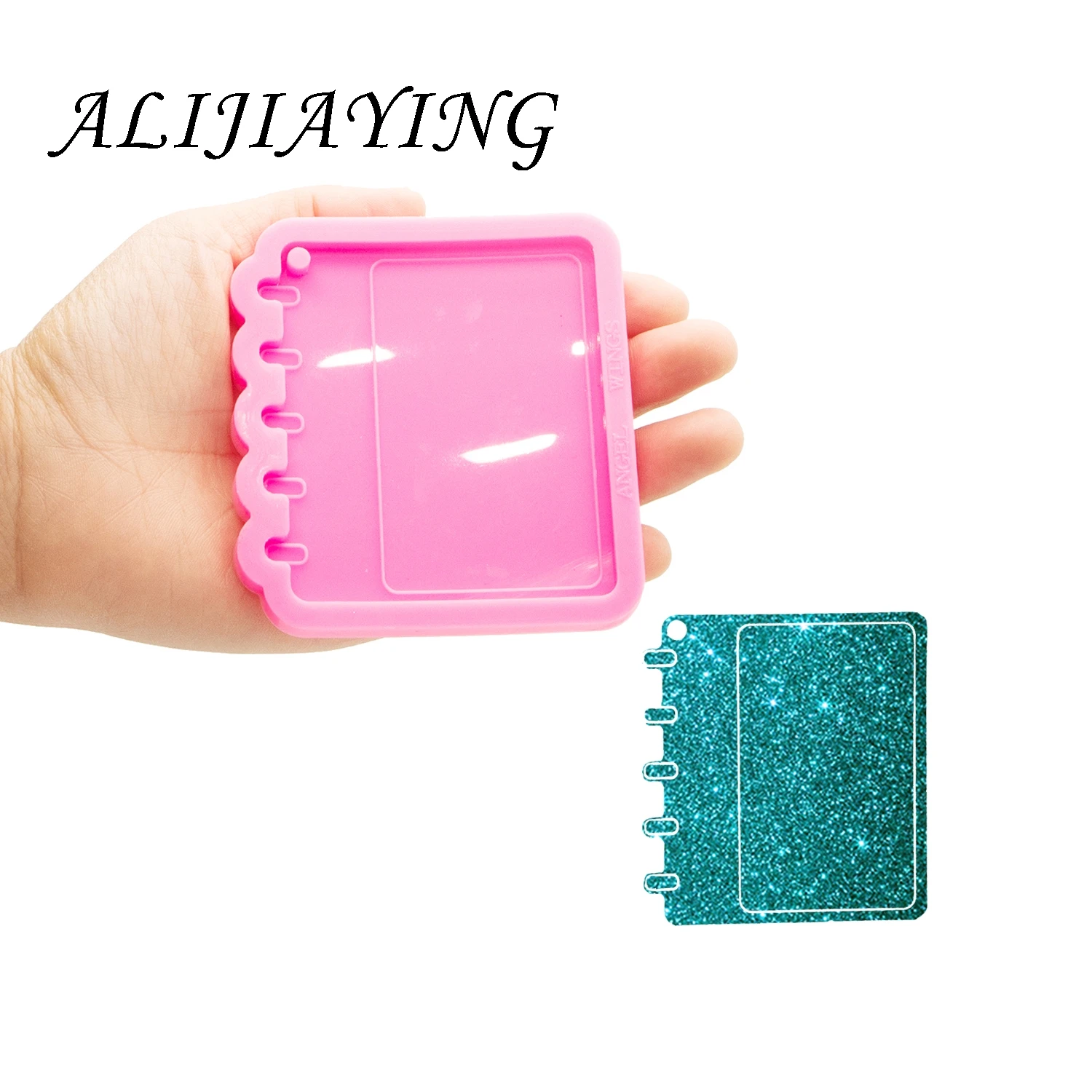 Shiny Silicone Notebook Mold for keychain pendant - Calendar Resin Crafting Mold - Diy Epoxy Resin Molds Jewelry Making DY0825