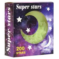 200pcs Luminous 3D Wall Stickers Glow In The Dark Stars Moon Sticker Decals for Baby rooms Fluorescent Stickers Home decor