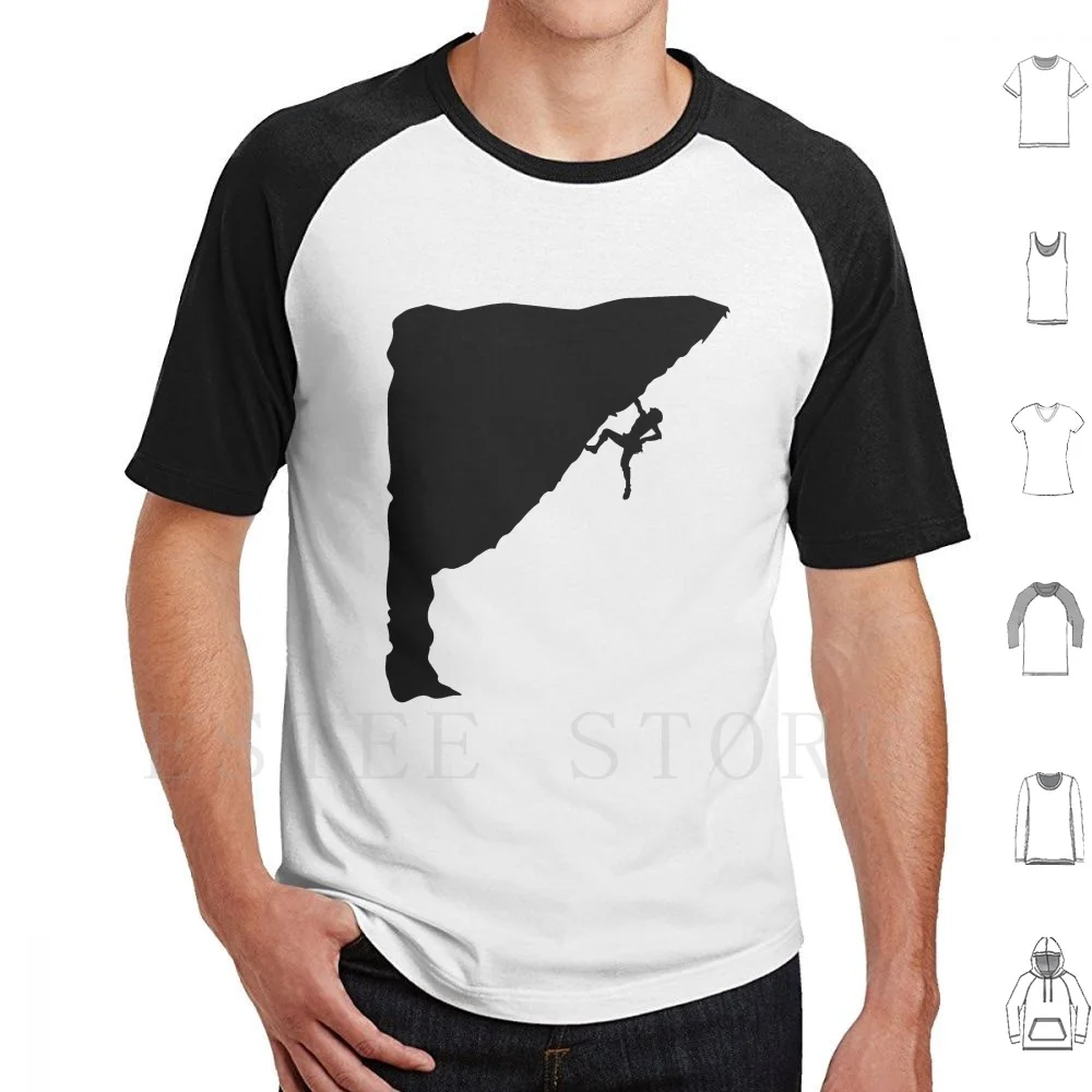 Climbing T Shirt DIY Big Size 100% Cotton Climbing Climb Climber Freestyle Mountain Mountain Mountaineering Boulder Bouldern