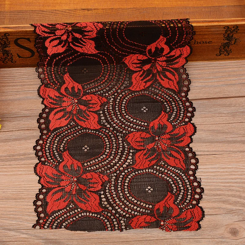 

20 ярдов эластичной тесьмы с цветочным узором, ширина 18 см, эластичная кружевная лента для пошива бюстгальтеров, нижнего белья, платьев, одежды 2026