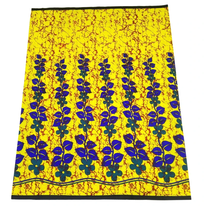 2020 High Quality Fashion African Ankara Veritable Nederlands Wax Floral Print Fabric For Women Dresses 100% Polyester 6 Yards