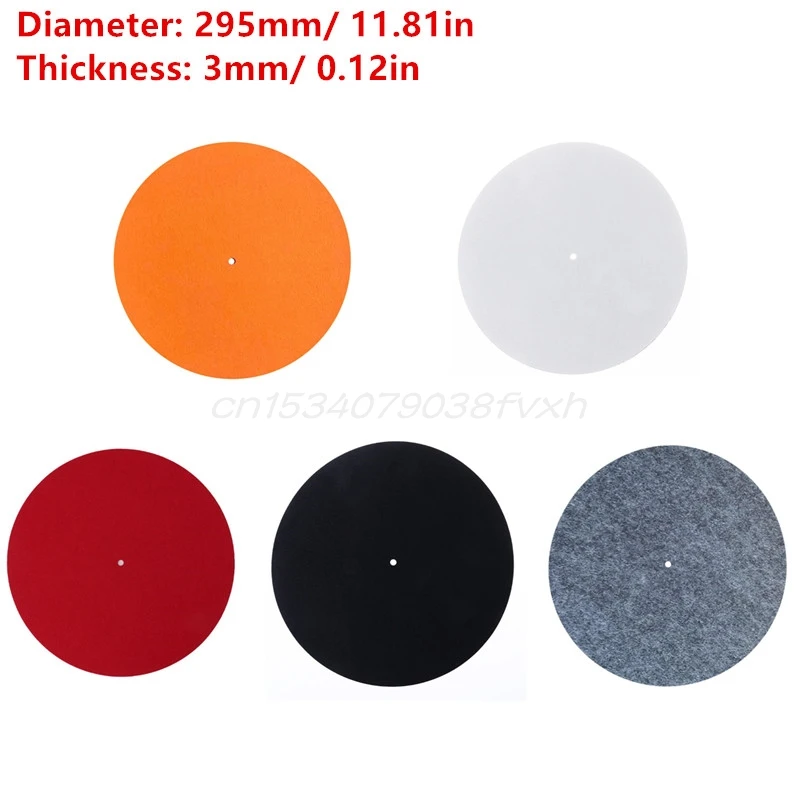 Felt Turntable Platter Mat LP Slip Mat Audiophile 3mm Thick For LP Vinyl Record