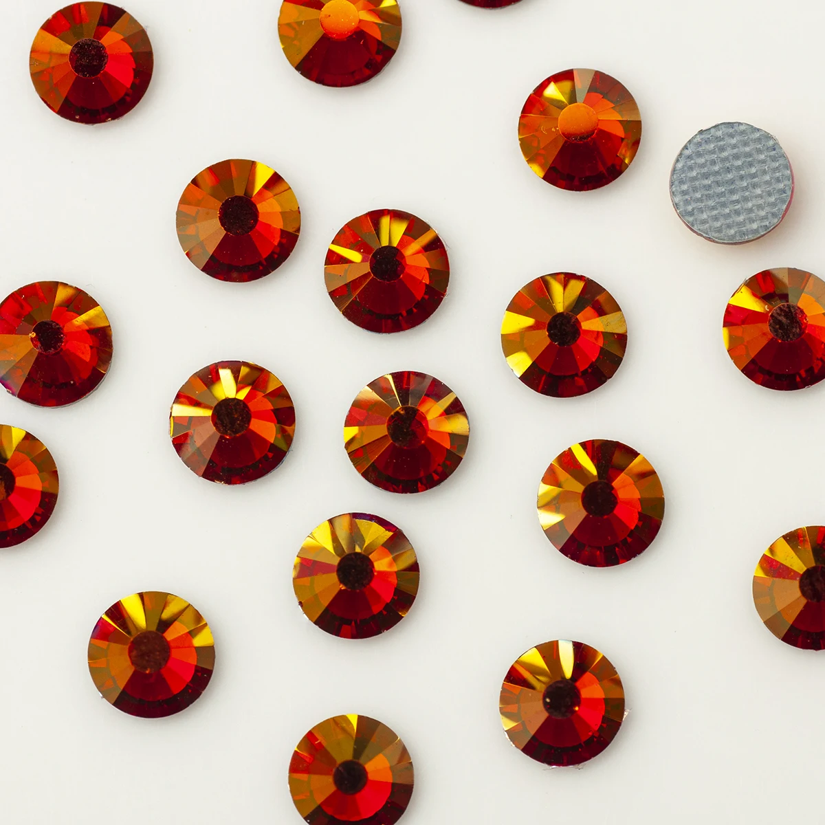 YANRUO 2058 Farben AB Hot-Fix Glas Strass Flatback Eisen auf Kristalle Strass für Kleidungsstück Dekoration vergoldet AB – Detail 8