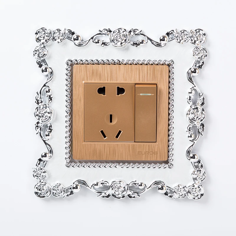 New Switch Sticker Resin Single Light Switch Surround Socket Finge Switch Cover Square Shape Switch  Stickers  Switch Sticker Wa