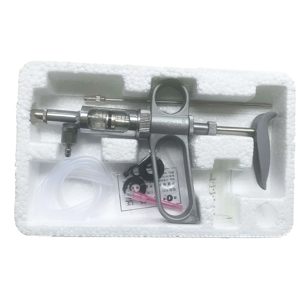 Animal Poultry Continuous Syringe 0.2-2ML Scale Number Adjustable Veterinary Vaccine Syringes Feeder Veterinarian Tools