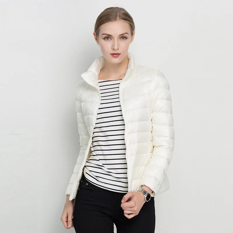 Women Winter Coat 2020 New Ultra Light White Duck Down Jacket Slim Women Winter Puffer Jacket Portable Windproof Down Coat 7XL