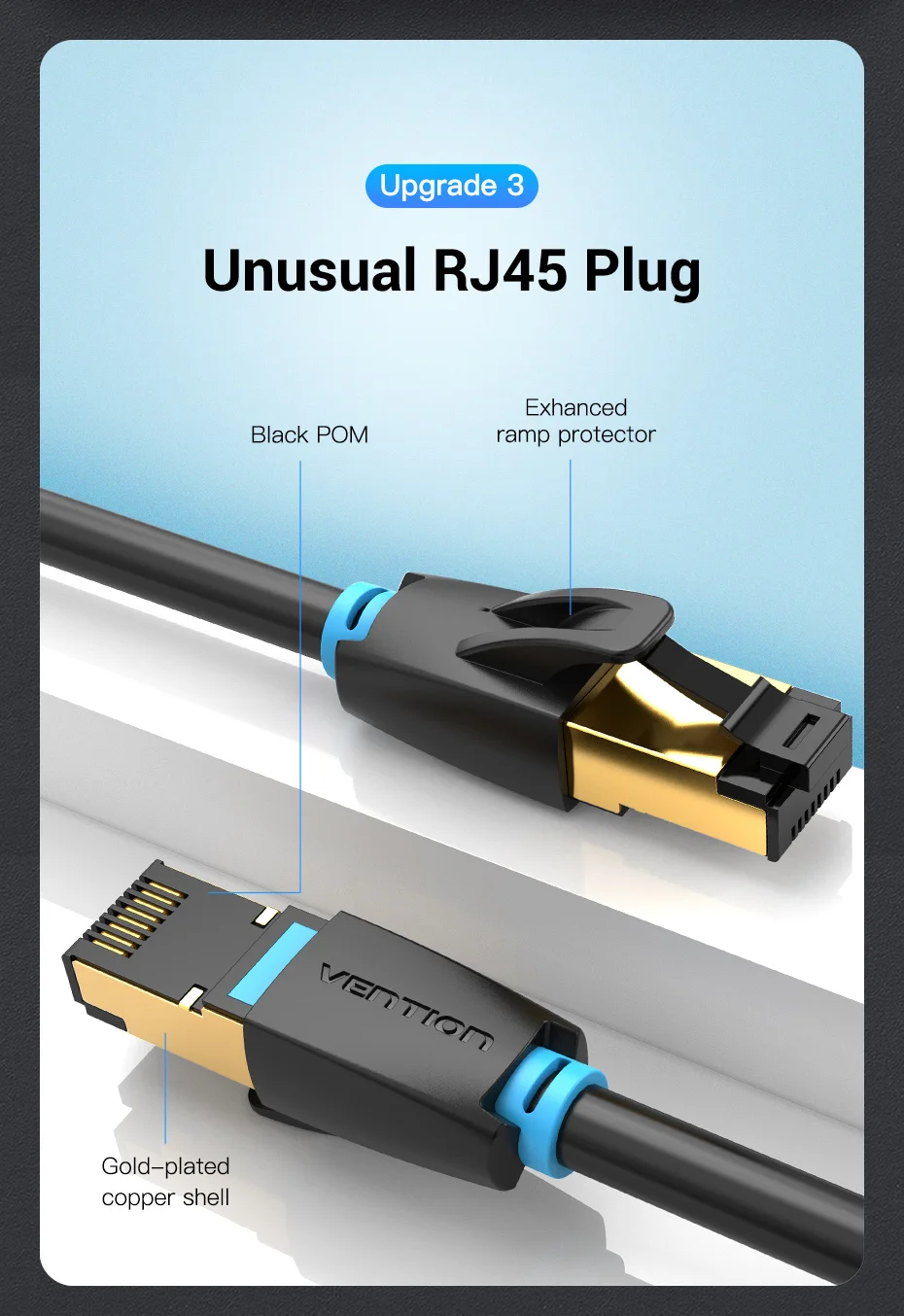 Tions Cat8 Ethernet Verlängerung Kabel SFTP 40Gbps RJ45 Extender Patchkabel Adapter für Router Modem PC Katze 8 Ethernet kabel – Detail 7