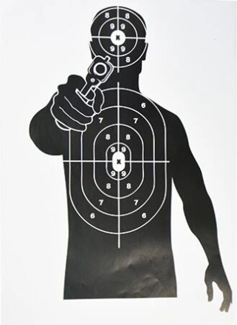 10pcs Shooters 45x32cm Shooting Range Paper Silhouette Targets- for Firearms, Guns, Rifles, Pistol, BB Guns, Air Gun