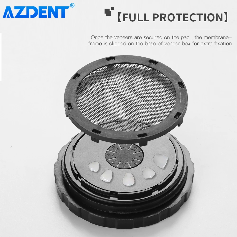 AZDENT Dental Veneer Pretreatment Patch Tooth Treatment Box All Ceramic Veneer Denture Storage Box for Dentists Dentistry