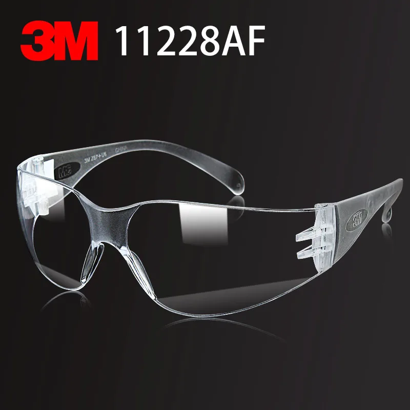 3M 11228AF Anti-Fog goggles Genuine security 3M protective glasses Wind and dust Economic section Transparent safety glasses