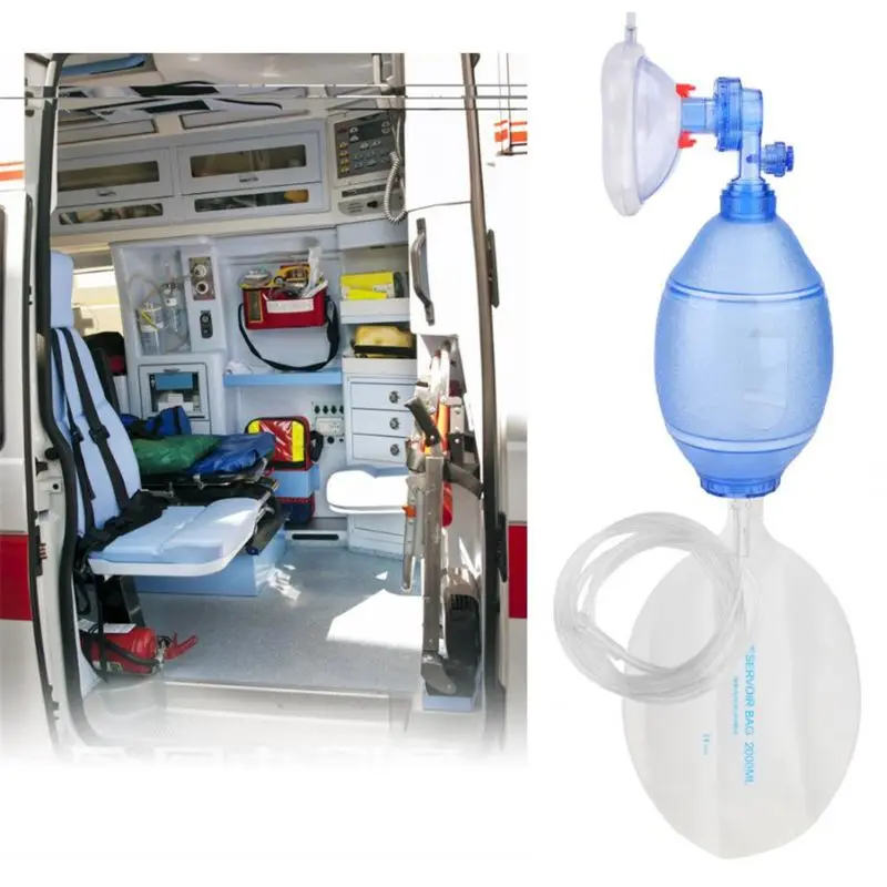 Con Trưởng Thành/Con/Trẻ Sơ Sinh Bằng Tay Resuscitator PVC Ambu Túi Ống Oxy Đầu Tiên Bộ Dụng Cụ Hỗ Trợ Đơn Giản Thở Dụng Cụ